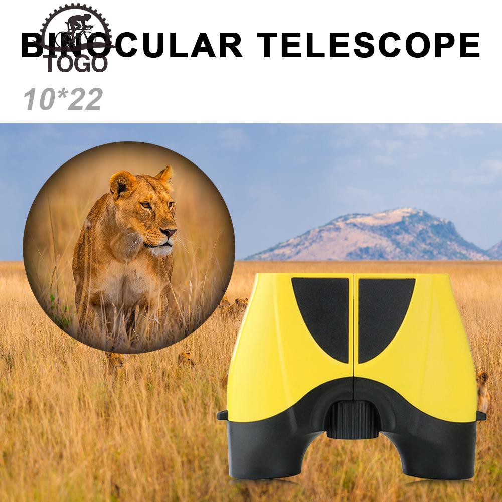 [TOGO]10X22 HD Mini Hiking Binocular Scope Outdoor Travel Camp Telescope Yellow