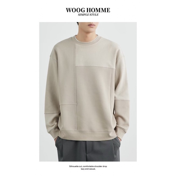 Áo sweater Cổ Tròn Dáng Rộng Phong Cách Hàn Quốc Thời Trang Xuân Thu 2022 Mới Cho Nam