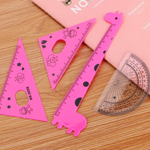 Set 4 thước kẻ sử dụng dành cho học sinh đa năng tiện dụng