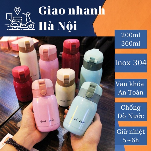 Bình giữ nhiệt lõi inox 304 khóa an toàn chống dò nước 200ml/ 360ml-Xuất Nhật.