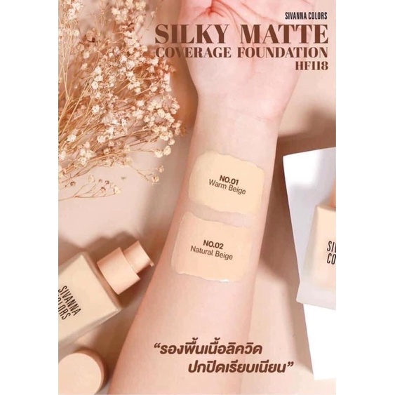 [ FREE SHIP ] KEM NỀN SIVANNA SILKY MATTE COVERAGE FOUNDATION SPF15