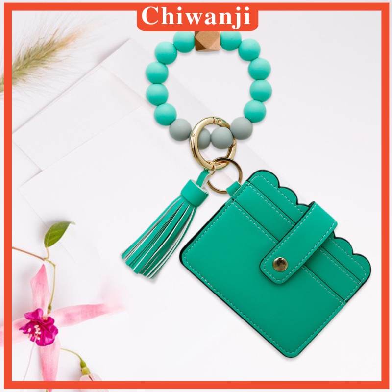 Móc khoá có đính ví đựng thẻ và vòng đeo tay thời trang cho nữ