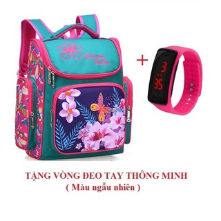 BaLo Chống Lưng Gù Học Sinh Màu Xanh Tặng Vòng Đeo Tay Thông Minh
