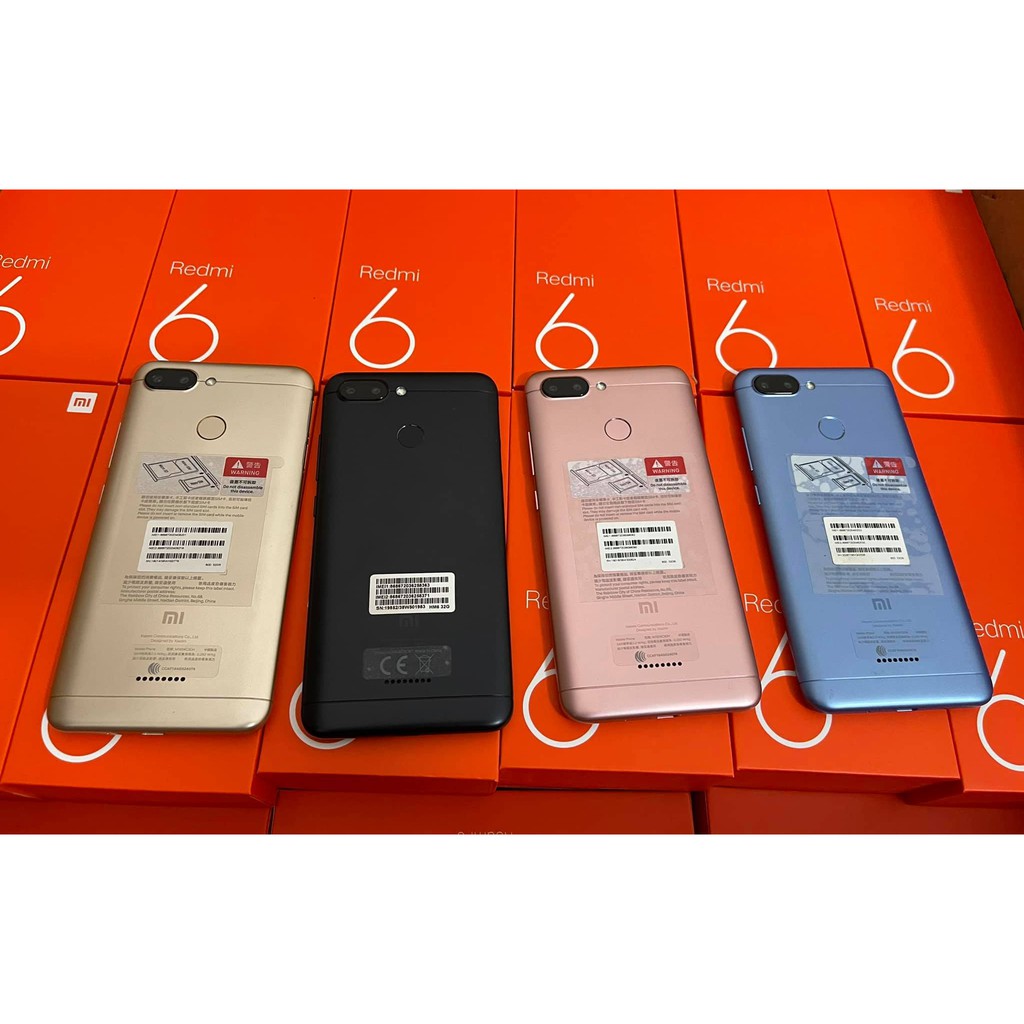 điện thoại Xiaomi Redmi 6 2sim ram 3G/32G mới Chính hãng, Tiếng Việt, VÂN TAY, Chiến PUBG/Liên Quân | BigBuy360 - bigbuy360.vn