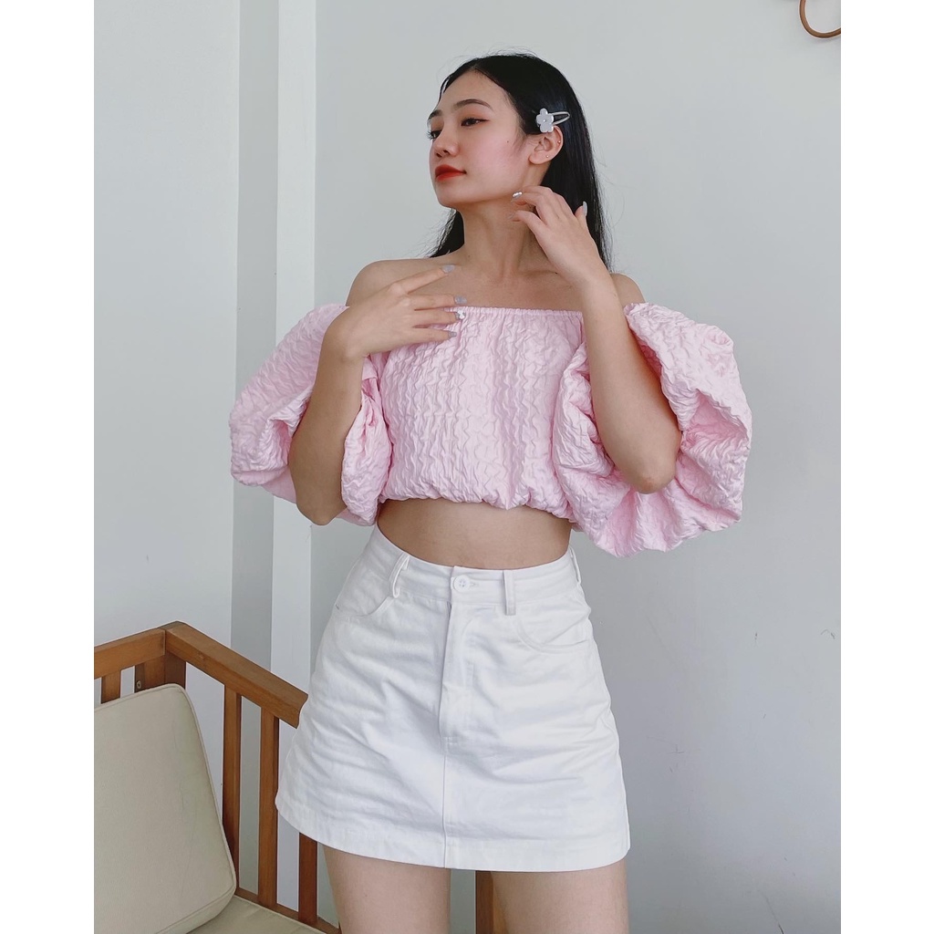 ÂME.STUDIO| Áo croptop kiểu tay phồng - Mabel Croptop