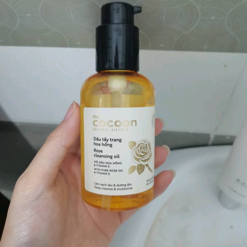 Dầu tẩy trang hoa hồng Cocoon sạch da, mềm mịn 140ml rose cleansing oil NPP SHOPTIDO