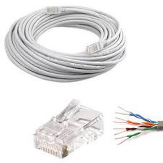 DÂY MẠNG CAT5E Bấm Sẵn 2 đầu 10m 15m 20m 25m 30m 35m 40m 45m 50m - Dây Cáp mạng lan chính hãng