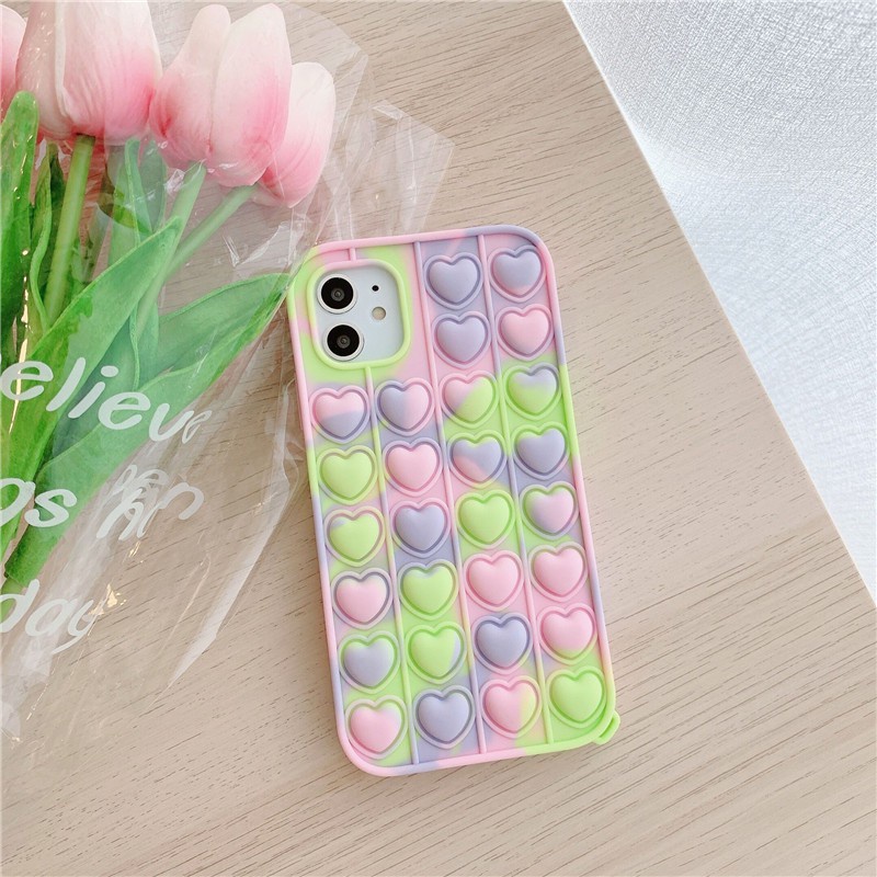 Ốp điện thoại silicon mềm hình trái tim thích hợp cho Iphone 13 12 Pro Max 12mini 11 Pro Max I6 6s 7 8 Plus X Xr Xs Max