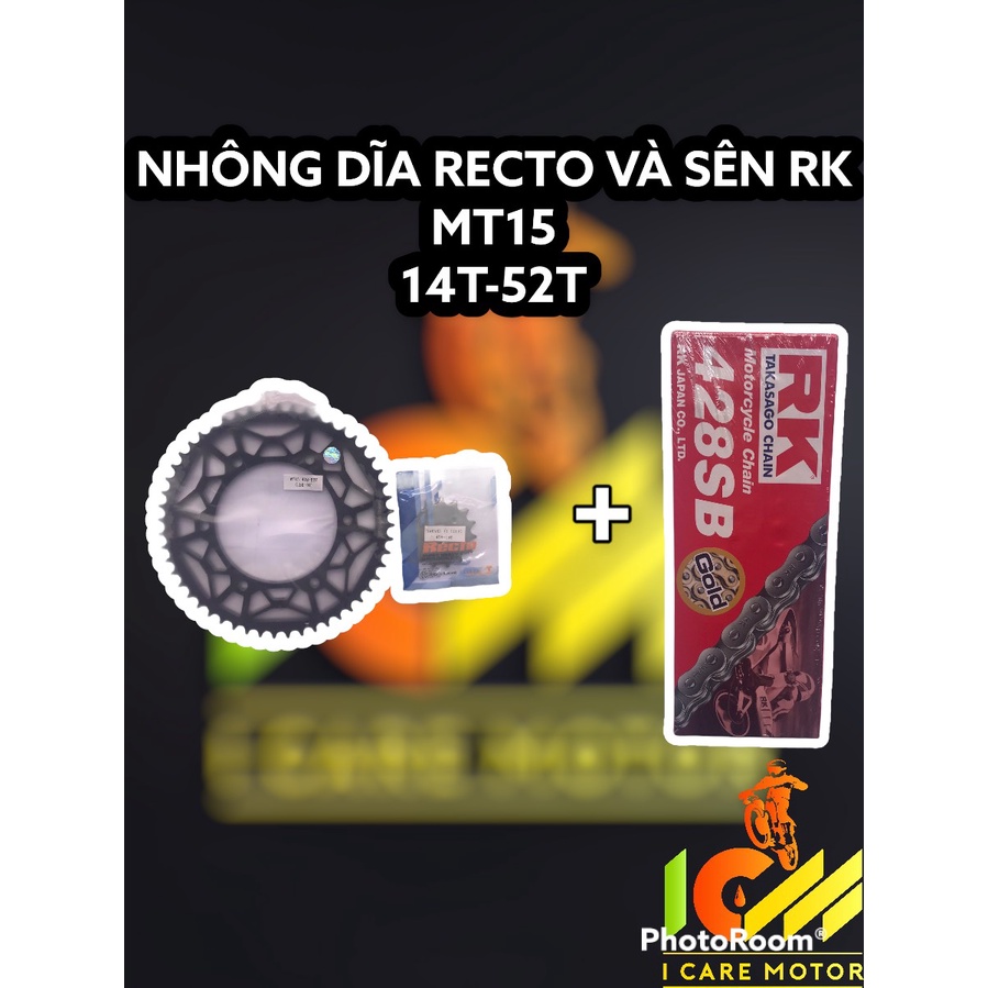 Combo Nhông Dĩa Recto Và Sên RK Chính Hãng Cho MT15