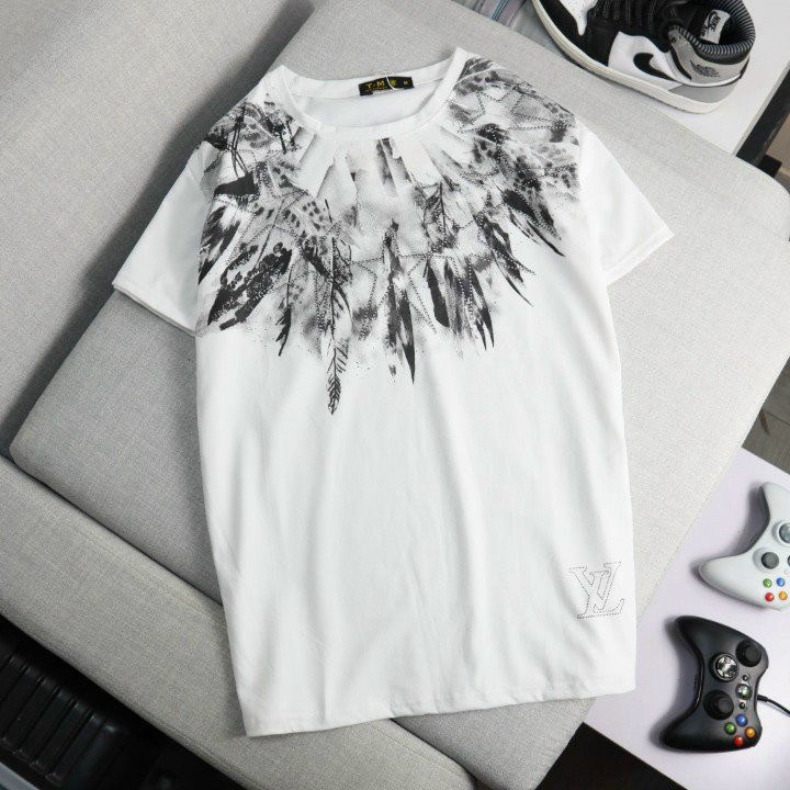 Áo Thun Cổ Tròn Nam In Loang Màu Trắng Đen Chất Cotton Mềm Mát Mặc Thoải Mái Phong Cách Lịch Lãm [NEW UNISEX]