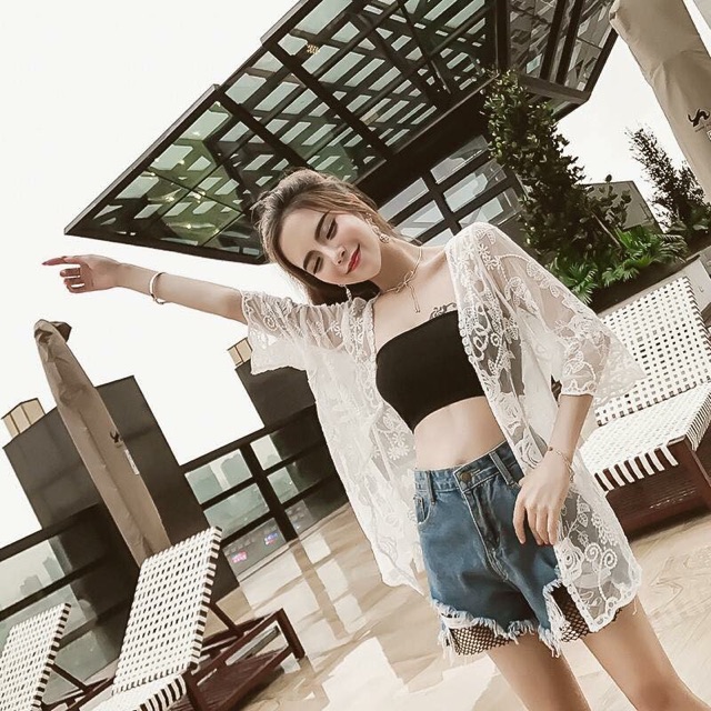 [ FRRESHIP+ HÀNG CAO CẤP] Khoác lưới đi biển nữ