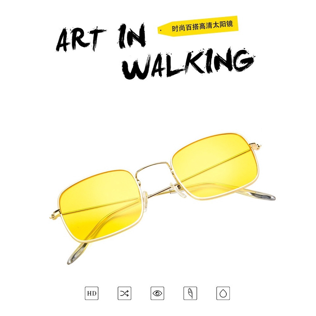 Kính mát gọng chữ nhật màu kẹo thời trang cho nam nữ | BigBuy360 - bigbuy360.vn