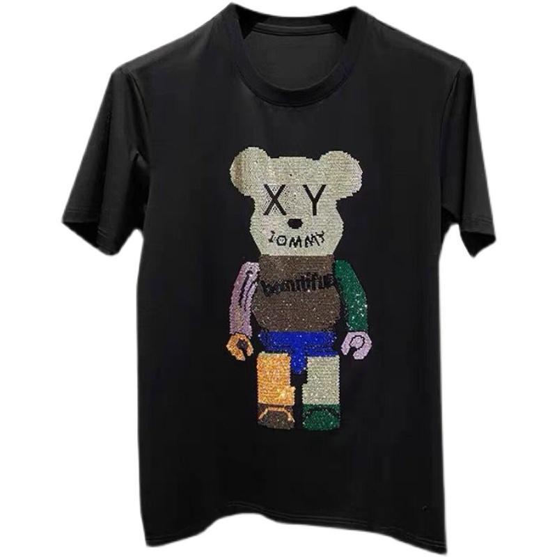 Áo Thun cotton Tay Ngắn Ôm Dáng Thoáng Khí Màu Sắc Kim Cương Phong Cách Hàn Quốc Cho Nam