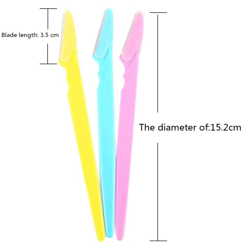 Bộ 3 dao tỉa chân mày / cạo lông dùng trang điểm cho nữ