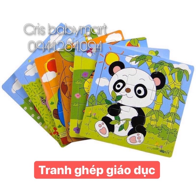 Tranh Ghép 9 Mảnh Bằng Gỗ Cho Bé - Phát triển tư duy, khả năng quan sát