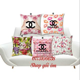 Áo gối tựa lưng, áo gối vuông, áo gối sofa chanell