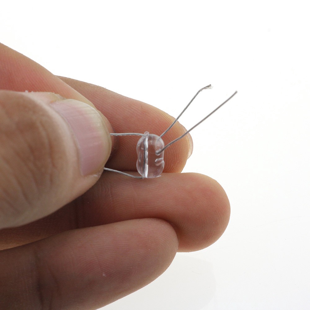 Bộ 100 Hạt Nhựa Trong Suốt 3 * 5 4.7 * 6 5 * 8 Làm Phụ Kiện Câu Cá