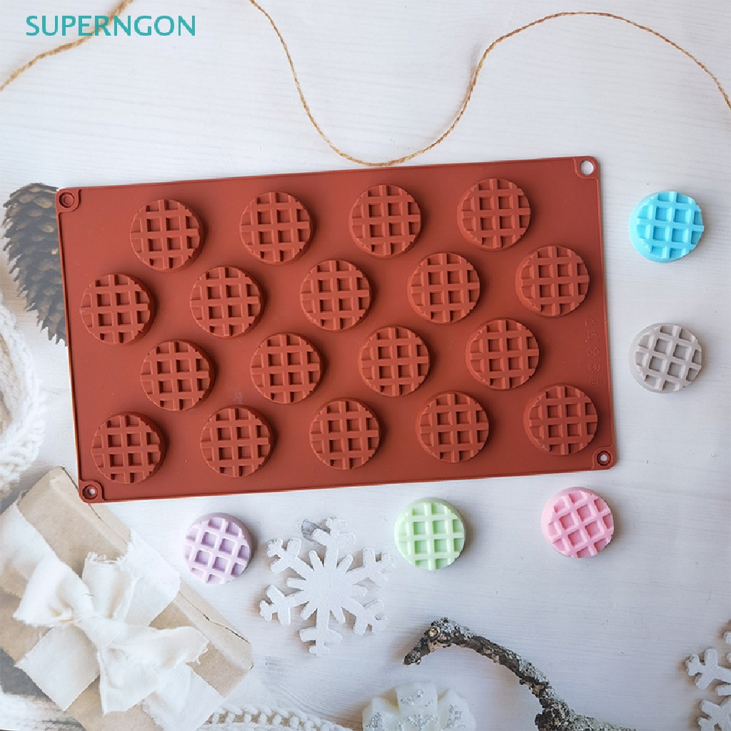 Khuôn Silicone 18 Ngăn Làm Bánh Waffle &amp; Socola DIY