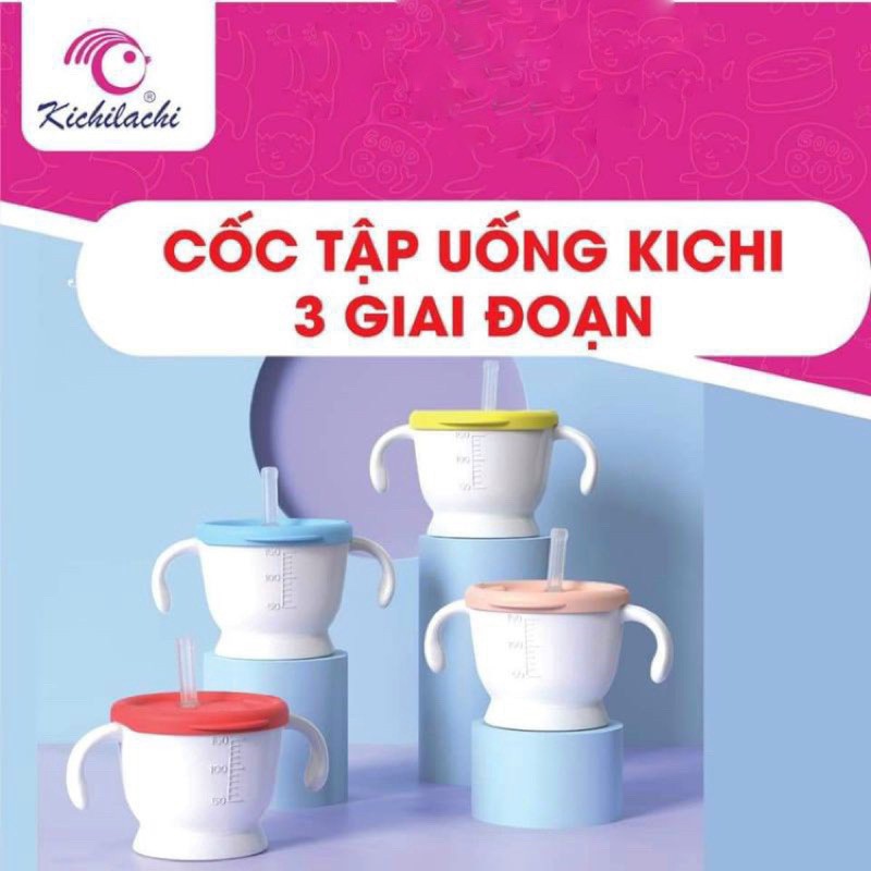 Cốc tập uống 3 giai đoạn giúp bé tập hút từ 6m