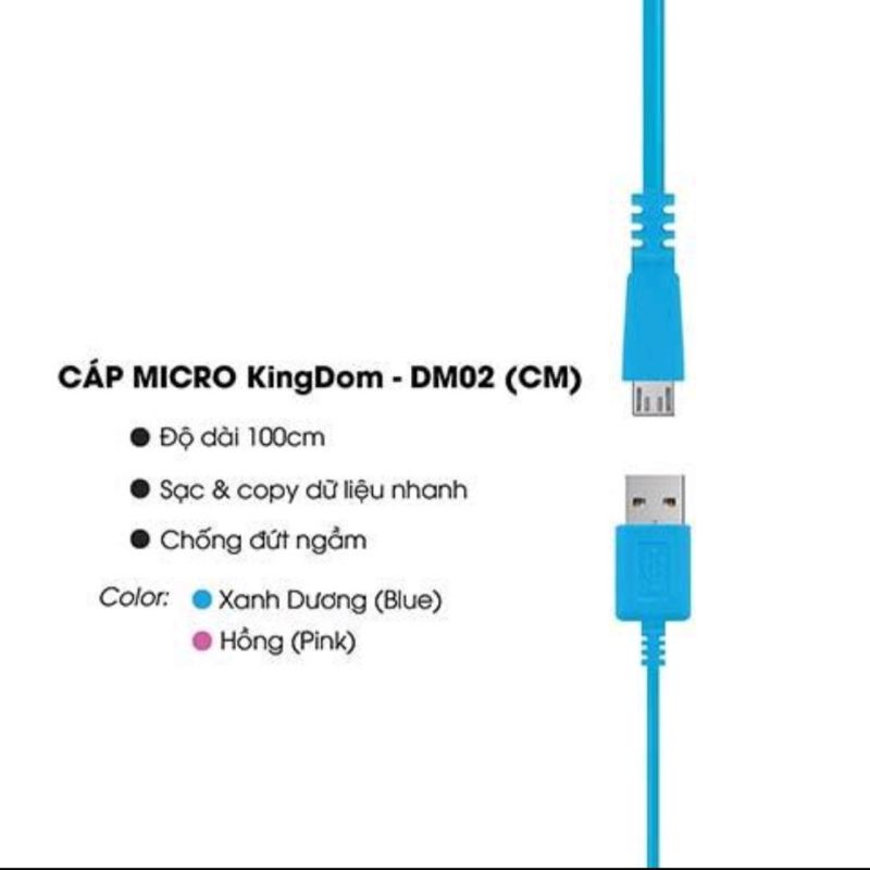 Cáp KINGDOM DM02 chân MicroUSB Cáp dài 1M