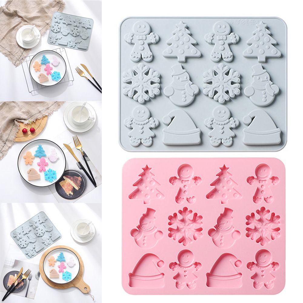 Khuôn Silicone Tạo Hình Chủ Đề Giáng Sinh Trang Trí Bánh