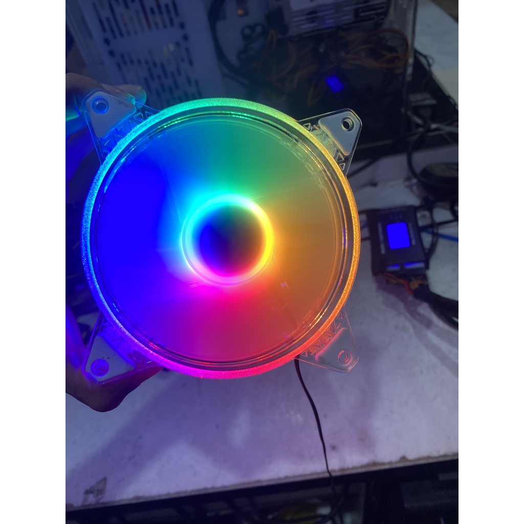 Quạt Fan RGB Coolmoon K9 - Tặng Kèm 4 Ốc (gắn trực tiếp không dùng hub)