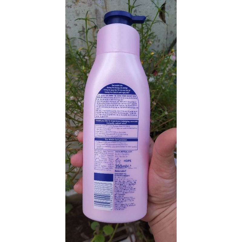 sữa dưỡng thể trắng da hương hoa hồng nivea, hsd t9/2022