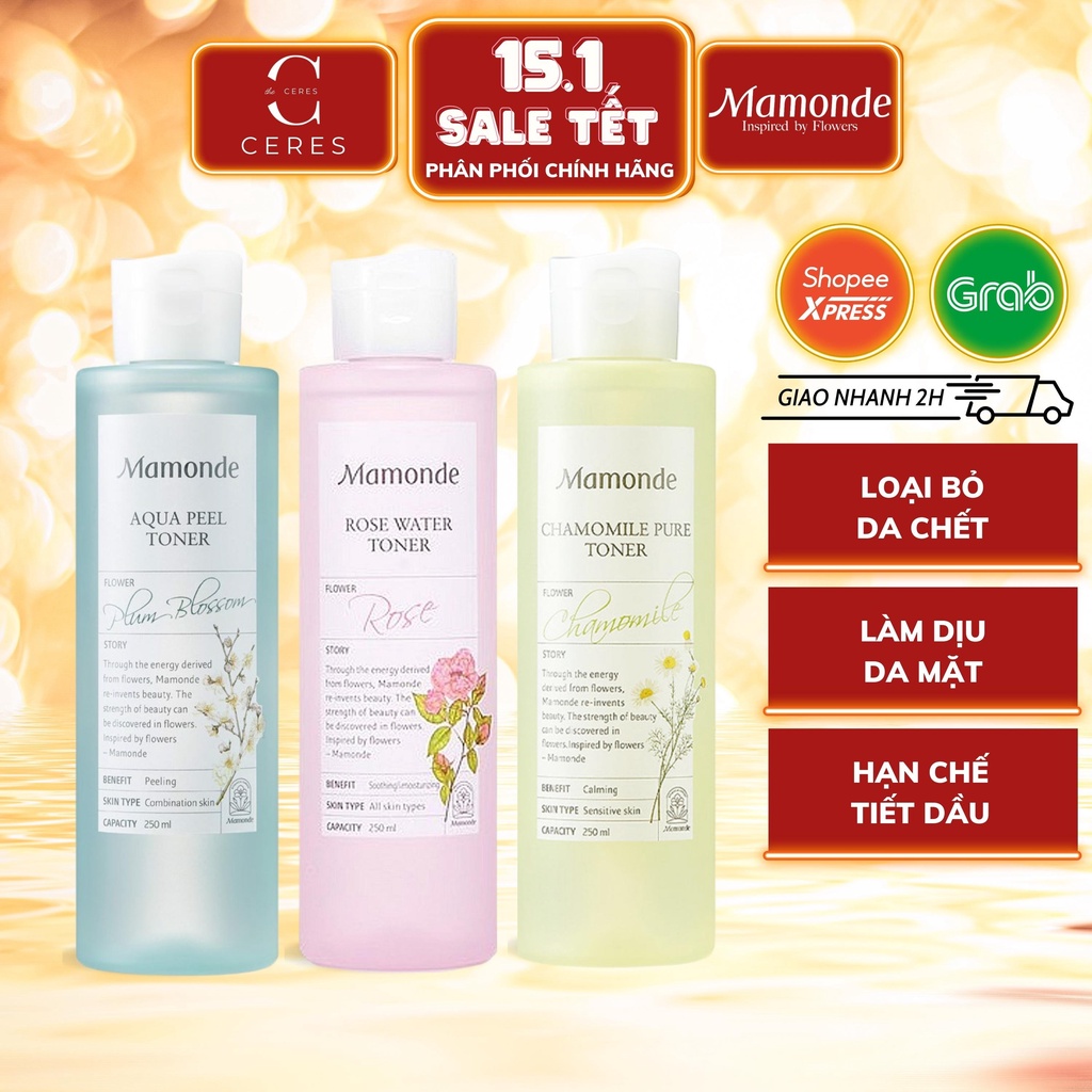 Nước Hoa Hồng Cân Bằng Toner Mamonde Làm Sạch Và Cung Cấp Độ Ẩm 250ml