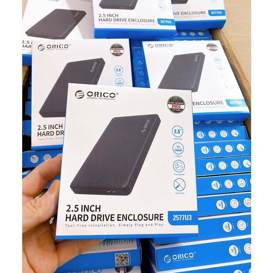 HDD Box ORICO 2.5 inch 2577U3 USB3.0 Chính hãng - Biến HDD/SSD thành ổ cứng di động