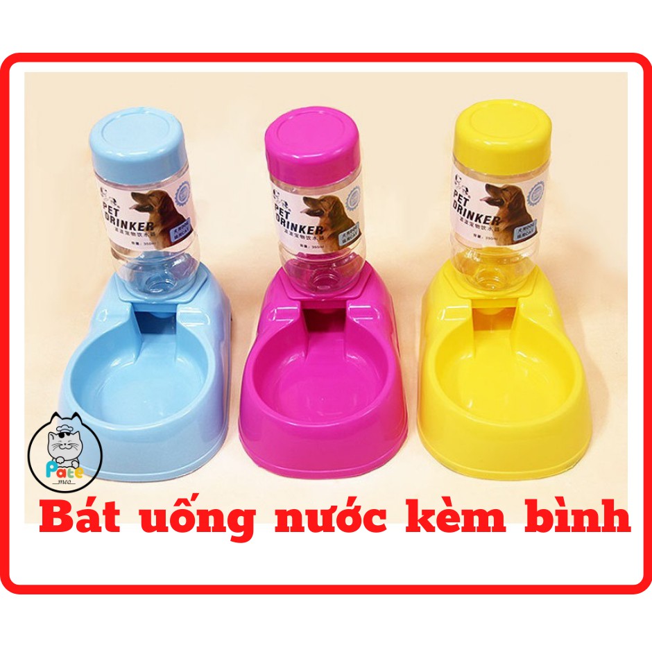 Bát uống nước kèm bình cao cấp BOBO cho chó mèo 350ml