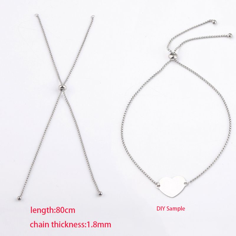 Flgo Vòng cổ Nối Dài Màu Bạc Có Thể Điều Chỉnh Kèm Dây Xích Trượt Dùng Làm Trang Sức Diy Makin