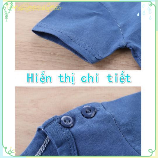 Bộ Áo Cotton + Quần Short In Hoạt Hình Cho Bé Trai (0-6 Tuổi)