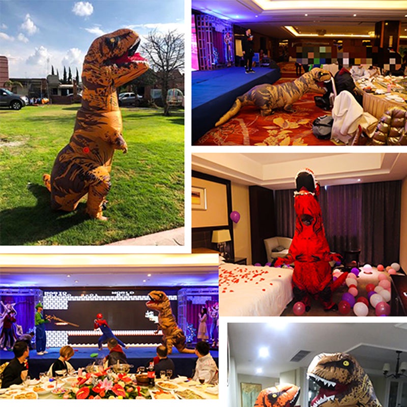 Bộ Đồ Bơm Hơi Hóa Trang Khủng Long Hoạt Hình Vui Nhộn Cho Người Lớn, Trẻ Em Dịp Halloween
