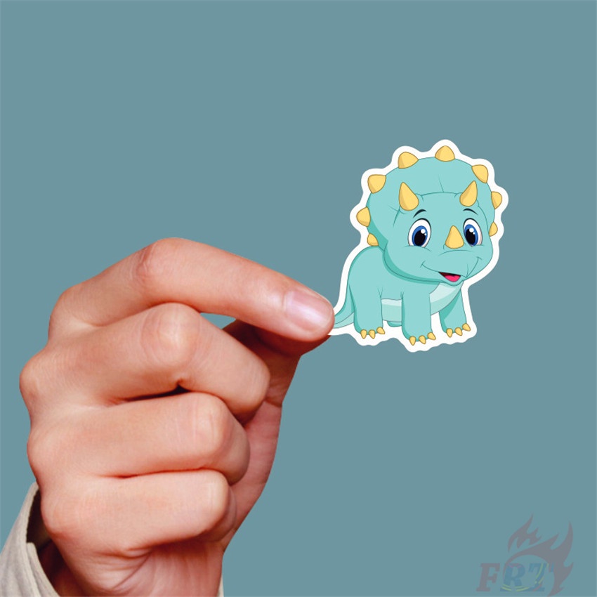 Bộ 50 Cái ❉ Miếng Dán Trang Trí Hình Khủng Long Q Series 01 Cho Bé ❉ Sticker Dán Tường Chống Thấm Nước Thời Trang