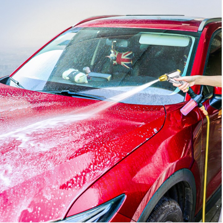 Vòi tưới cây rửa xe✔️❤️FREESHIP🚛 Bộ dây và vòi xịt tăng áp lực nươc gấp 3 lần loại 5m 236498-1 -  dây trắng