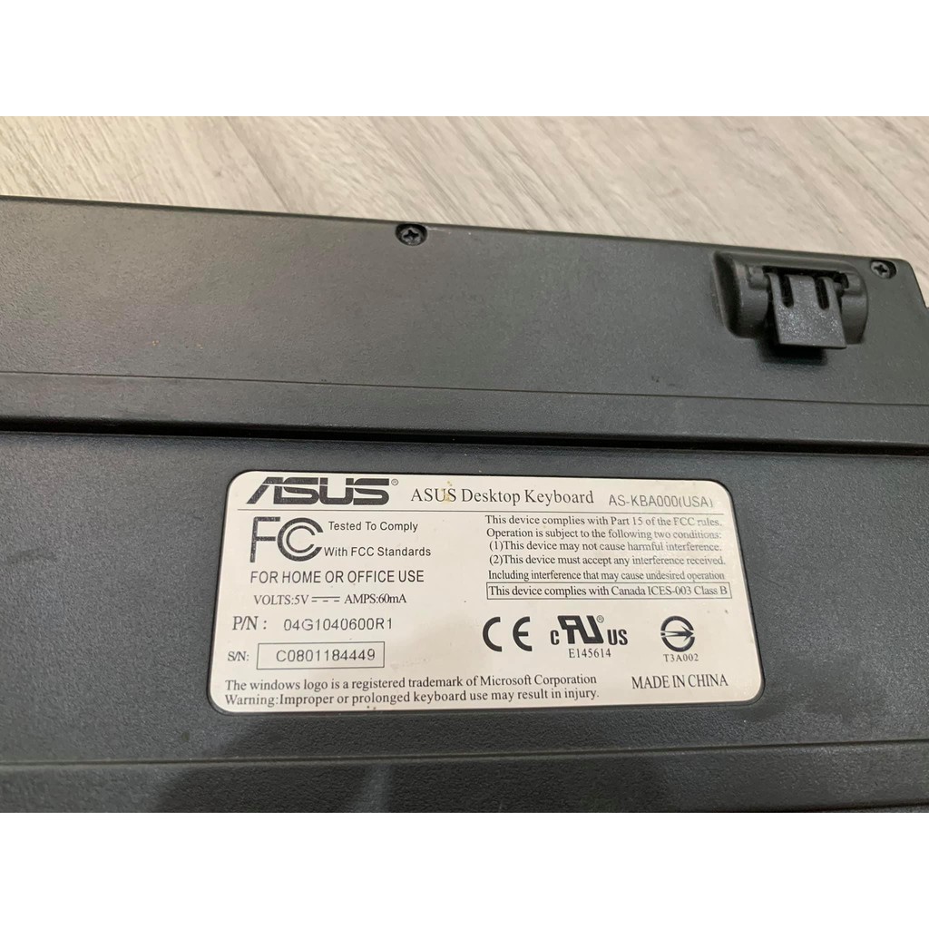 Bàn phím Asus cổng PS2 Cũ