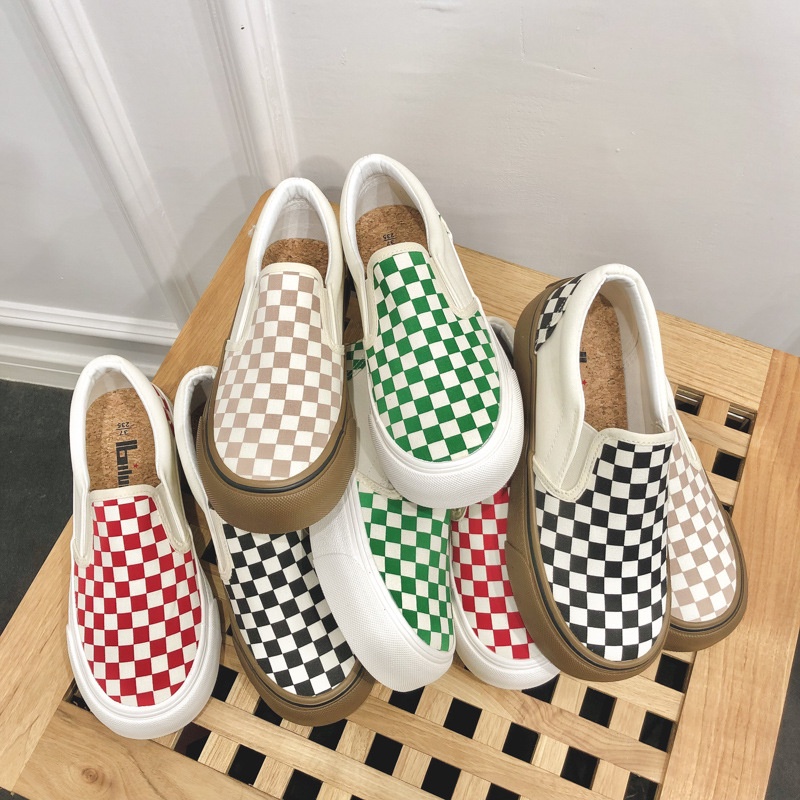 Giày lười thể thao QIAOYILUO canvas đế dày dễ phối đồ phong cách Hong Kong thời trang mùa hè mới dành cho nữ