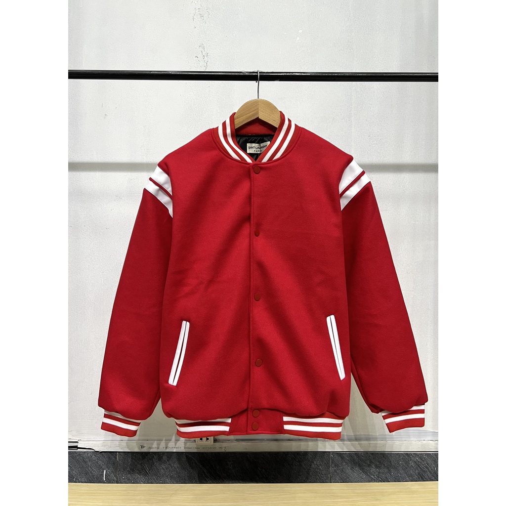 Áo khoác bomber Varsity SLP Saint La*urent Teddy Phong Cách Sơn Tùng MTP