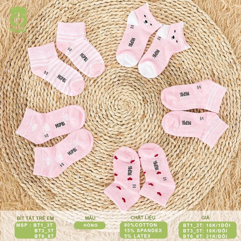 Set 5 Đôi Tất Cao Cổ Mipbi BT01