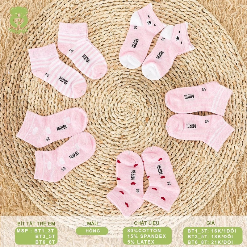 Set 5 Đôi Tất Cao Cổ Mipbi