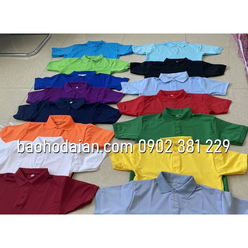 Áo thun polo đồng phục vải poly thái cá sấu co giãn 4 chiều (thêm màu)