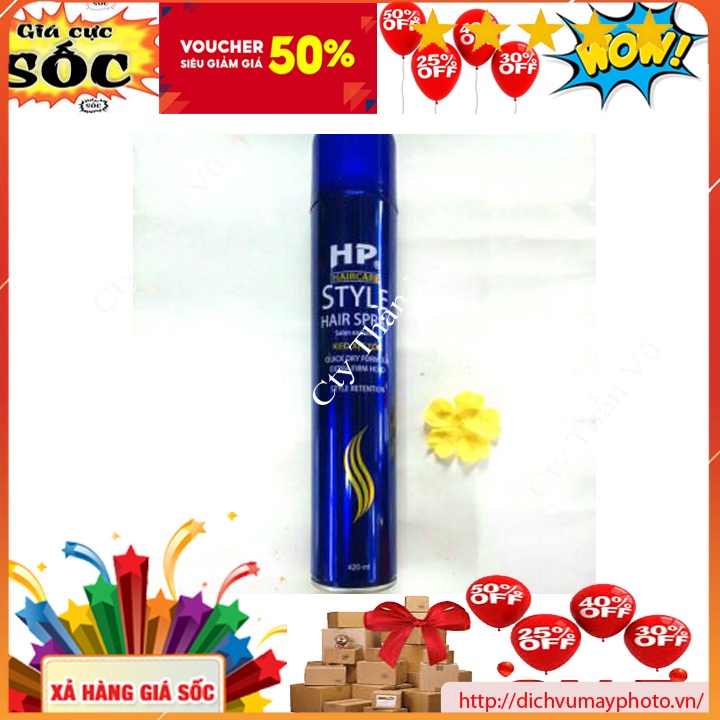 Keo xịt tóc HP STYLE 420ML Giúp Cho Mái Tóc Thật Cứng Và Giữ Nếp Trong Thời Gian Dài