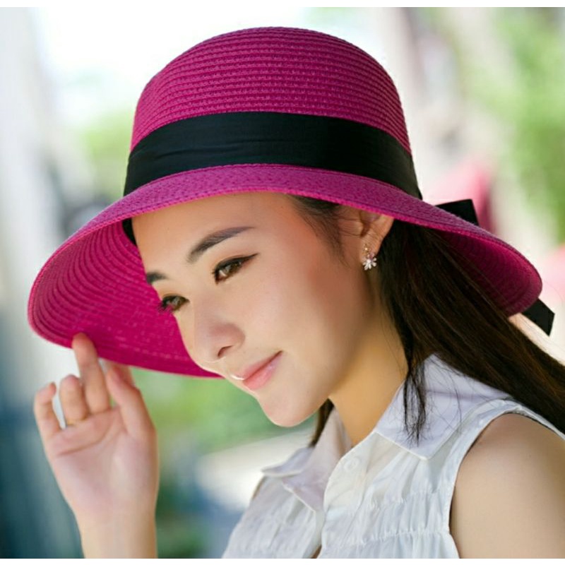 Nón rộng vành nữ  mũ đi biển đẹp thời trang Hàn Quốc