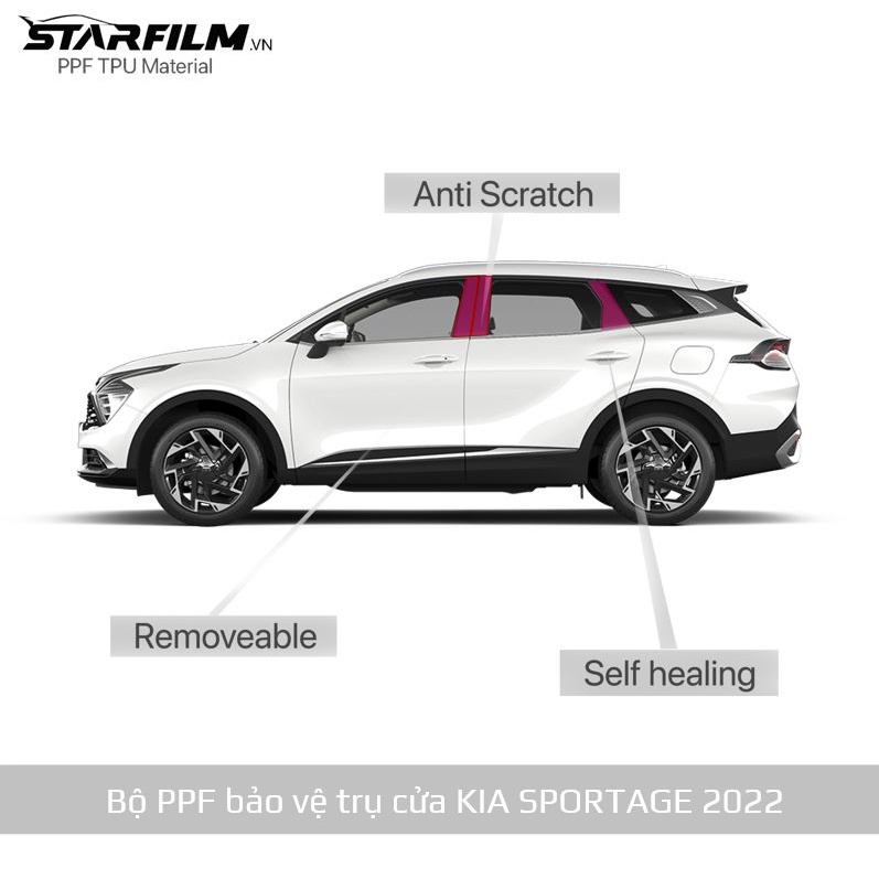 KIA SPORTAGE 2022 Bộ PPF bảo vệ chống xước trụ bóng STARFILM