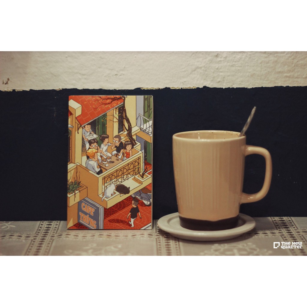 Thiệp postcard Bình Dị Hà Nội - Cà phê trứng