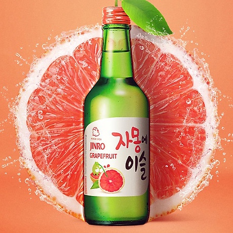 Jinro Grapefruit Soju hương vị bưởi