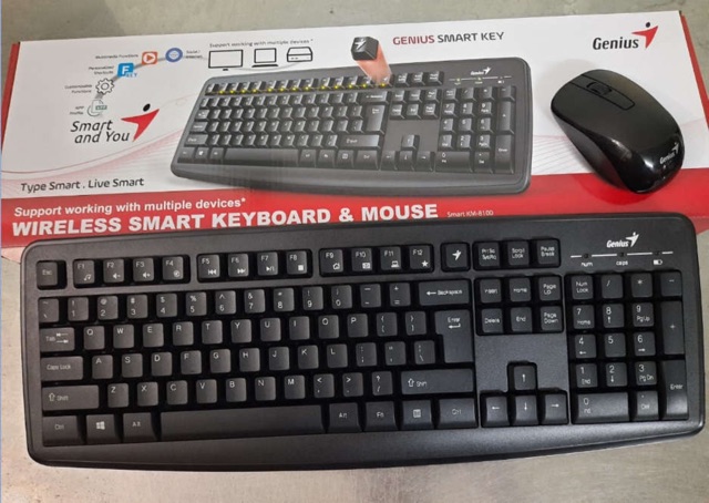 [SALE 10%] Combo bàn phím + chuột máy tính không dây, mouse + keyboard Genius KM-8100