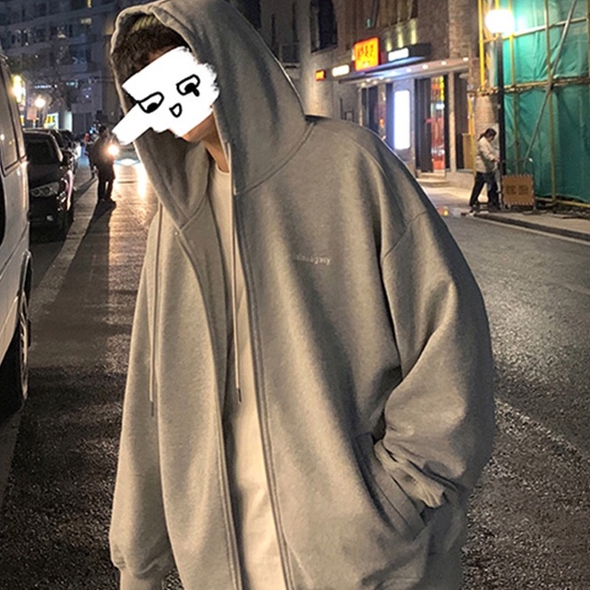 [M-5XL] 2023 Gói thời trang phong cách thông thường của Hàn Quốc với áo khoác Veratile Solid Solid Bảng chữ cái ináo khoác nỉ hoodie nam