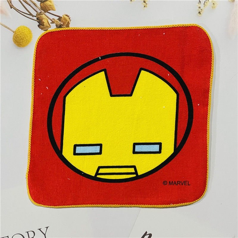Khăn Vuông Cotton 20 * 20cm In Họa Tiết Hoạt Hình Marvel / Captain America / Spiderman / Iron Man / Hulk Cho Trẻ Em 2022