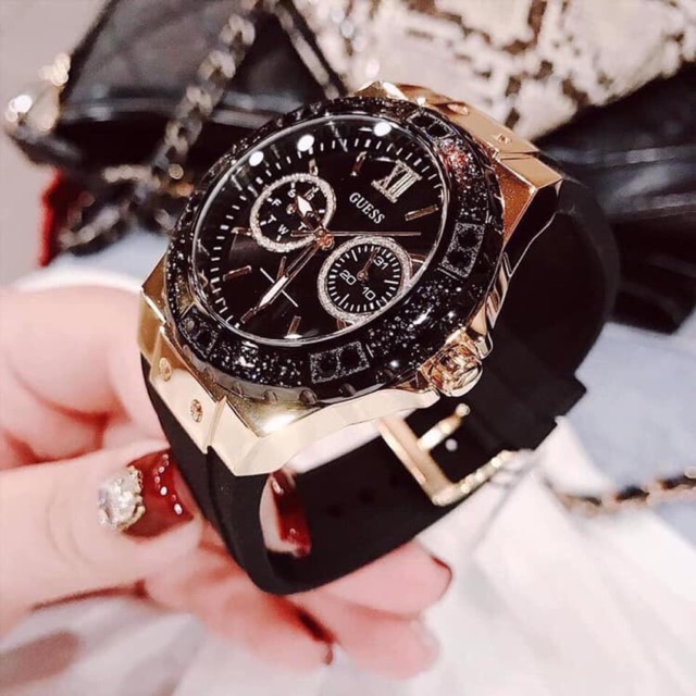 Đồng hồ nữ GUESS Ư0153L1 thiên nga đen